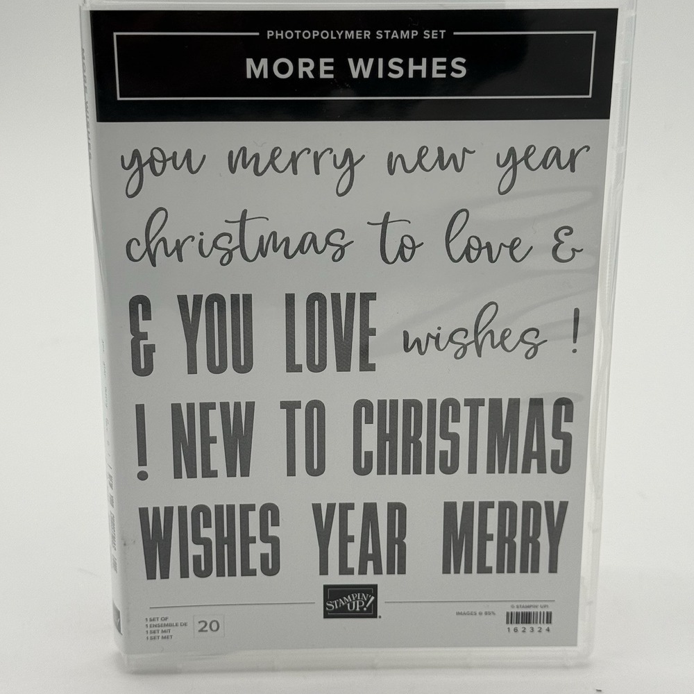 Stampin Up More Wishes New Year Merry Christmas Wishes You Love 162324 NEW